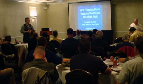 Joe Jenkins speaking at the Home Inspectors Conference in Pittsburgh, Pennsylvania, March 2010