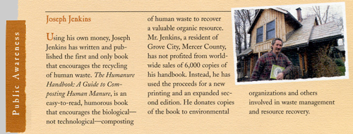 Humanure Handbook Receives Three Rivers Award Nomination 1998