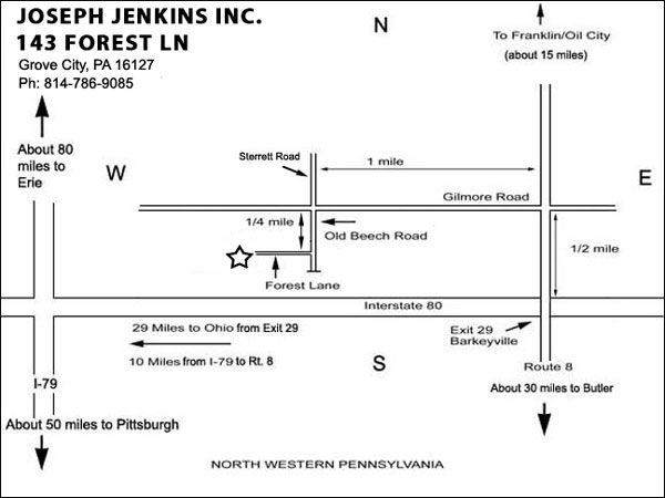 Joseph Jenkins Inc. how to find us.